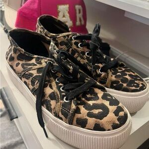 Steve Madden Brown and Black Platform Sneakers